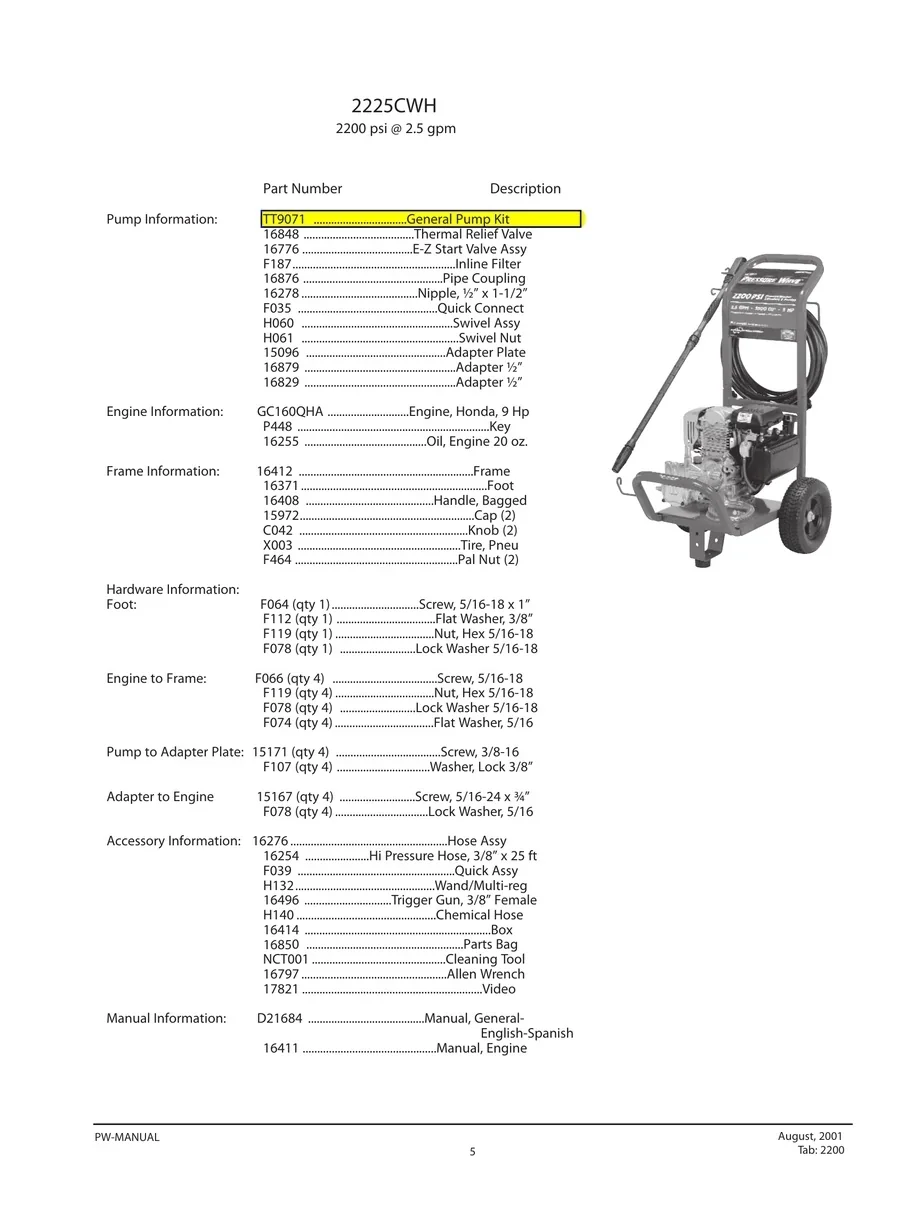 PRESSURE WAVE, 2225CWH, IPL.1